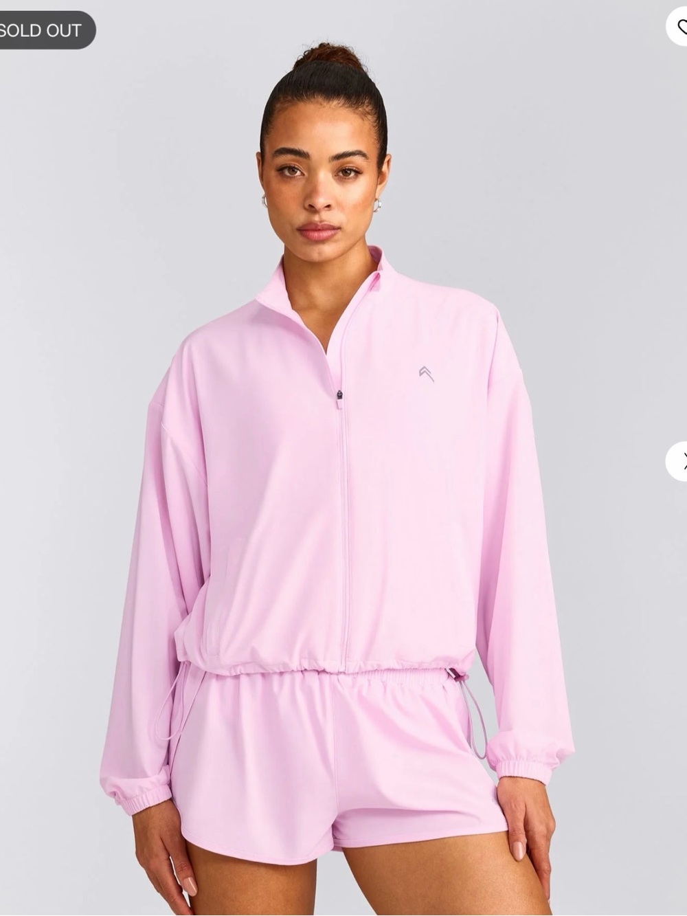 Oner Active - Chalk Pink Air Move Zip-Front Lightweight Jacket - Sz Med